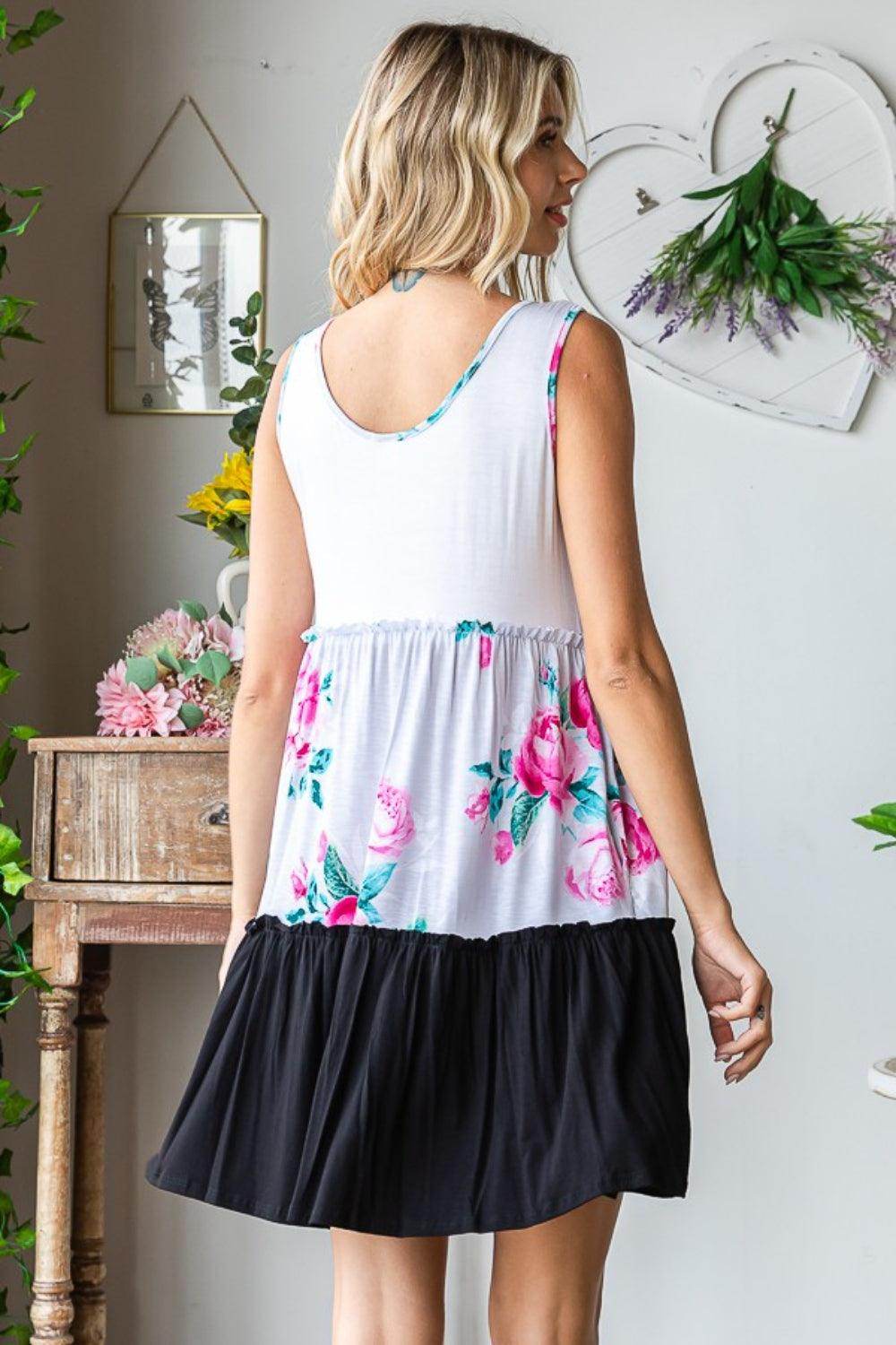 Heimish Full Size Scoop Neck Frill Tiered Dress Online - Selvanelle