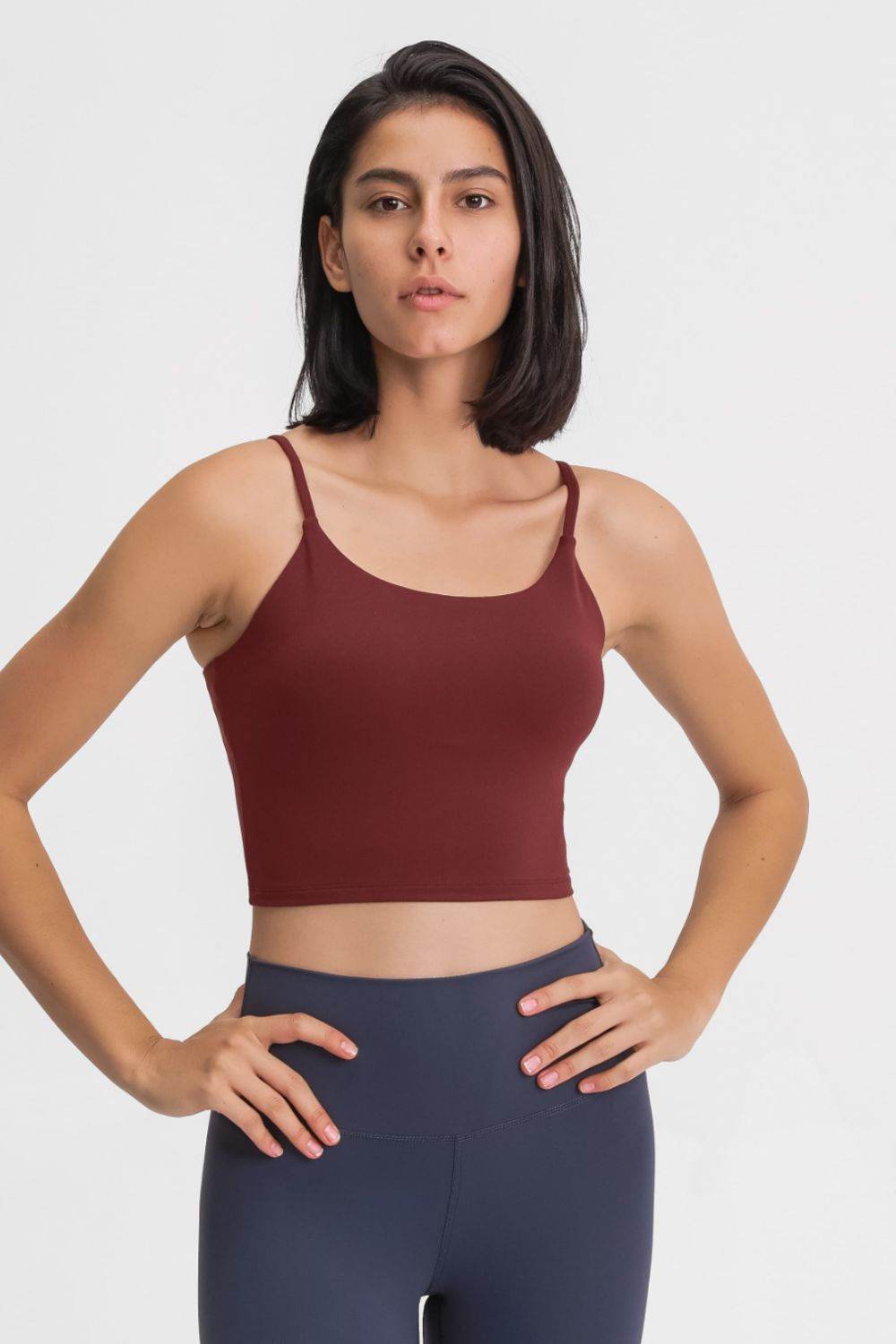 Millennia Feel Like Skin Scoop Neck Sports Cami - Selvanelle
