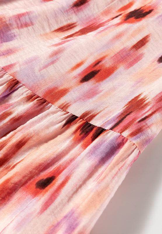 Tiered Printed Elastic Waist Skirt for Women in Various Sizes - Selvanelle