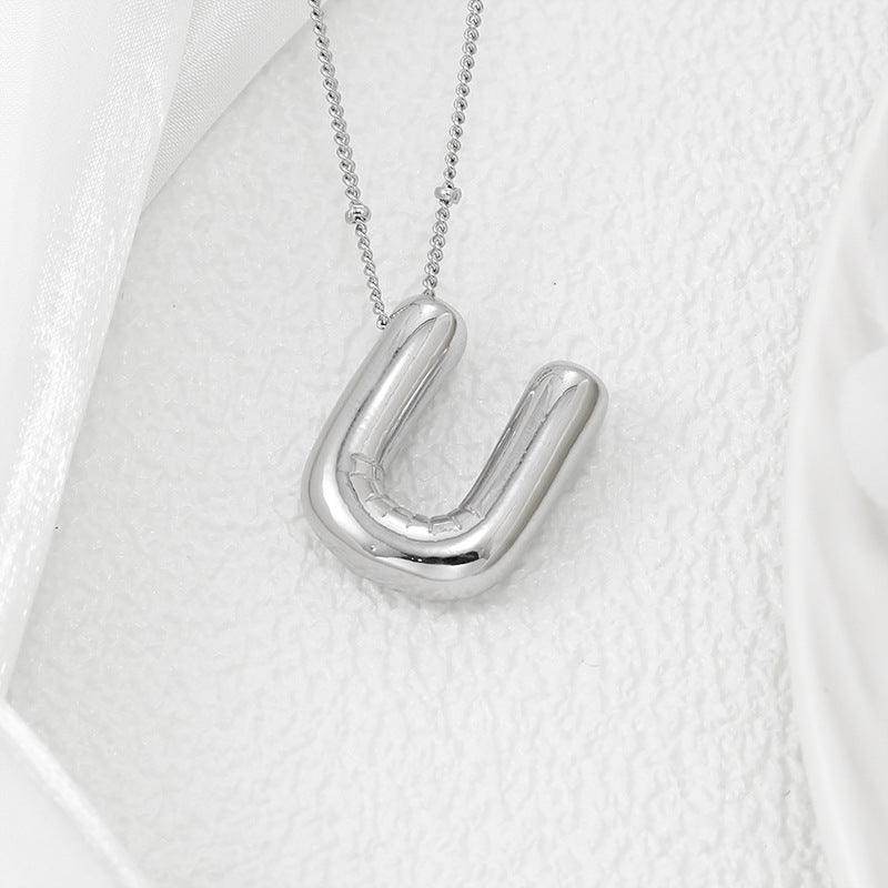 Copper Bubble Letter Pendant Necklace for Stylish Personalization - Selvanelle