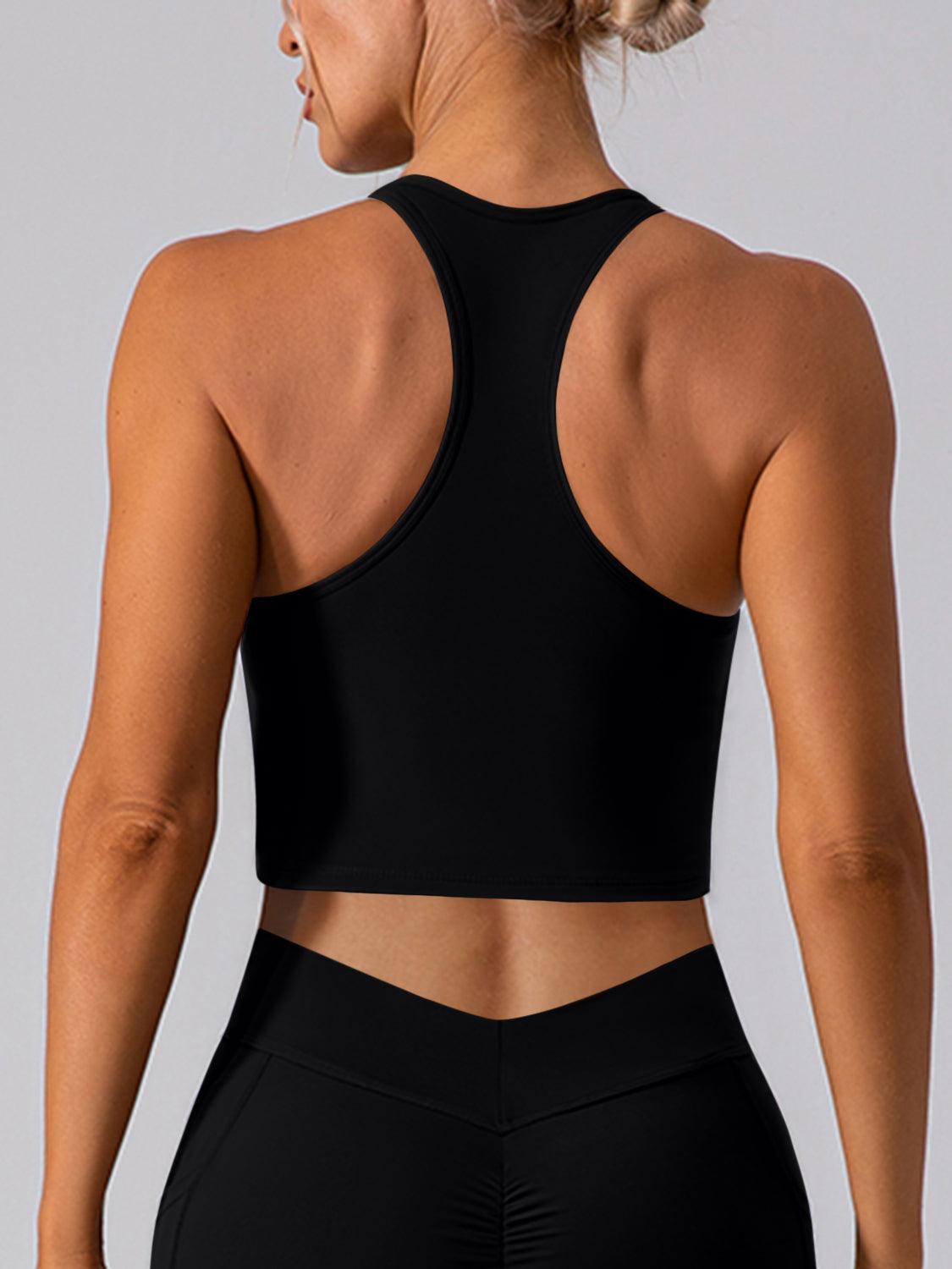 Square Neck Racerback Cropped Tank for Stylish Comfort