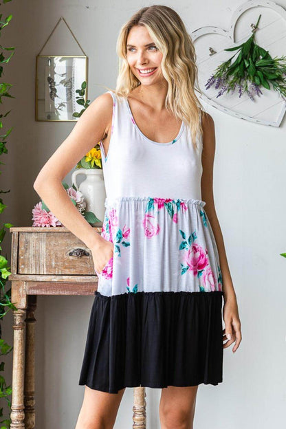 Heimish Full Size Scoop Neck Frill Tiered Dress Online - Selvanelle