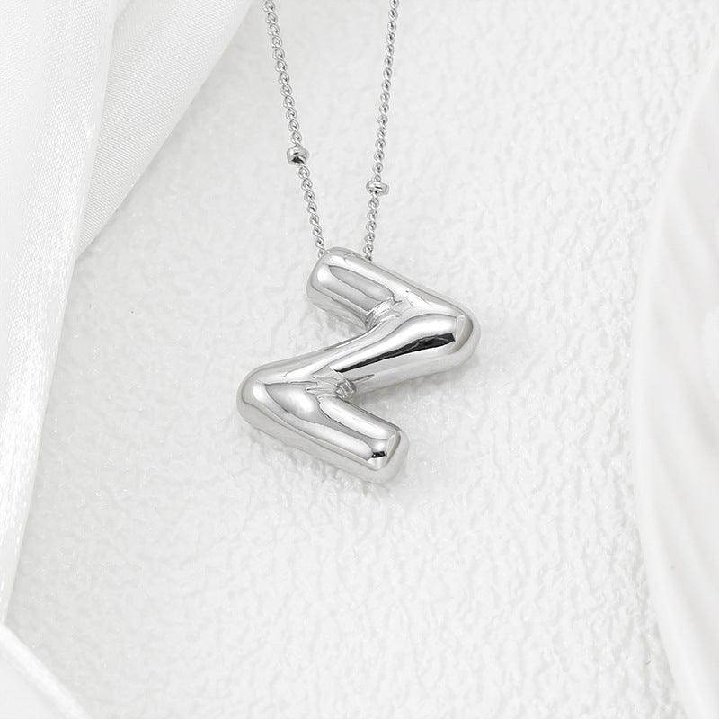 Copper Bubble Letter Pendant Necklace for Stylish Personalization - Selvanelle