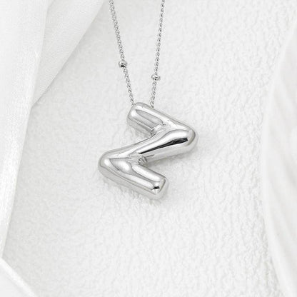 Copper Bubble Letter Pendant Necklace for Stylish Personalization - Selvanelle