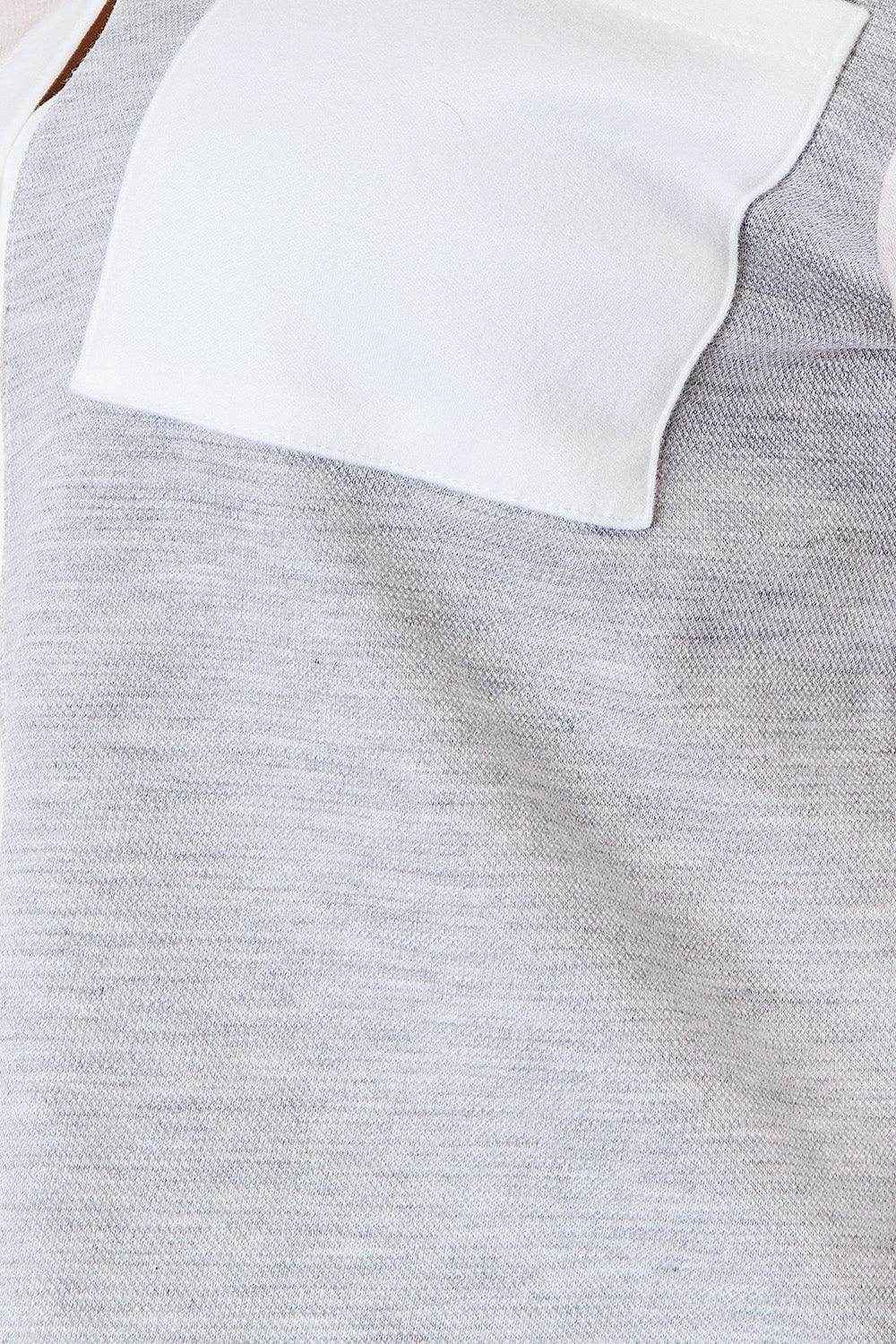 Double Take Color Block Curved Hem Shirt for Women - Selvanelle
