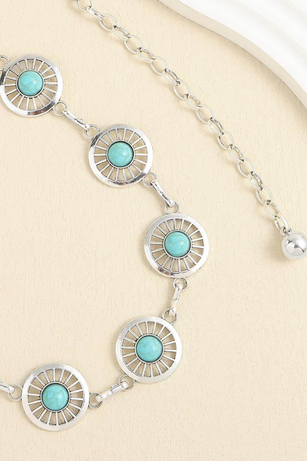 Vintage Turquoise Alloy Belt for Chic Fashion Style - Selvanelle