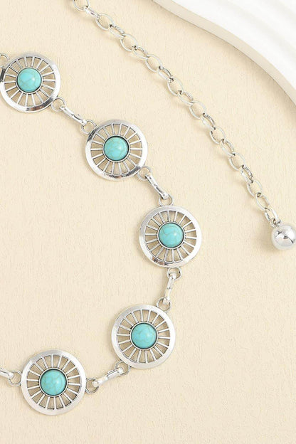 Vintage Turquoise Alloy Belt for Chic Fashion Style - Selvanelle