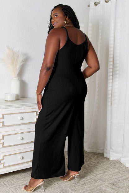 Basic Bae Full Size Spaghetti Strap V-Neck Jumpsuit Dress - Selvanelle