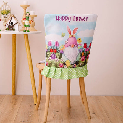 Easter Polka Dot Pleated Hem Chair Cover - Selvanelle