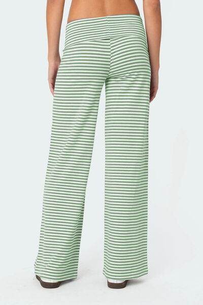 Stylish Striped Wide Leg Pants for Comfortable Fashion - Selvanelle