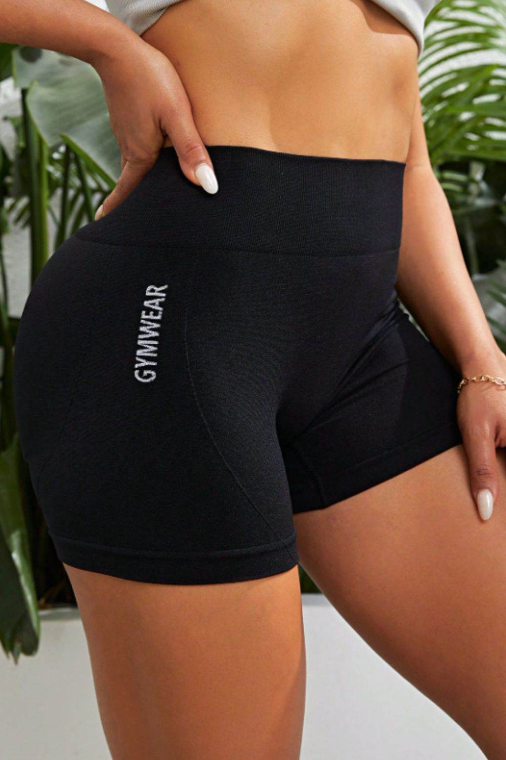 Slim Fit High Waistband Active Shorts - Selvanelle