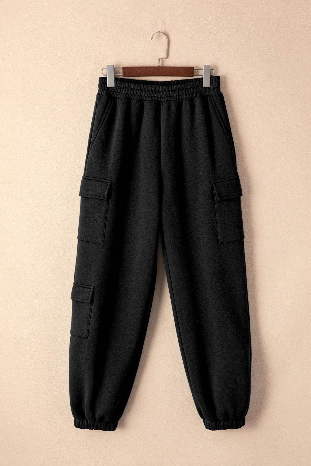 Pocketed Elastic Waist Active Joggers for Ultimate Comfort - Selvanelle