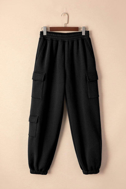 Pocketed Elastic Waist Active Joggers for Ultimate Comfort - Selvanelle
