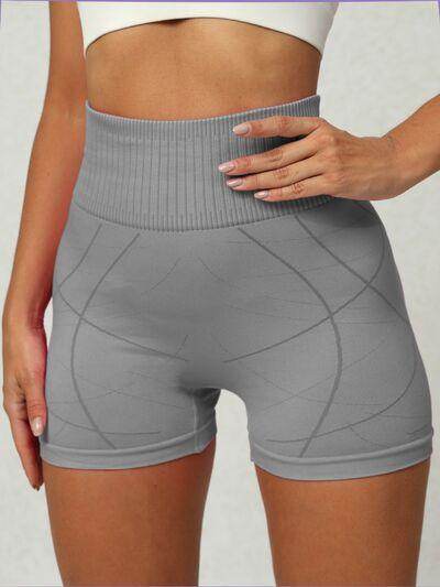 High Waist Active Shorts for Women with Stretch Fabric - Selvanelle