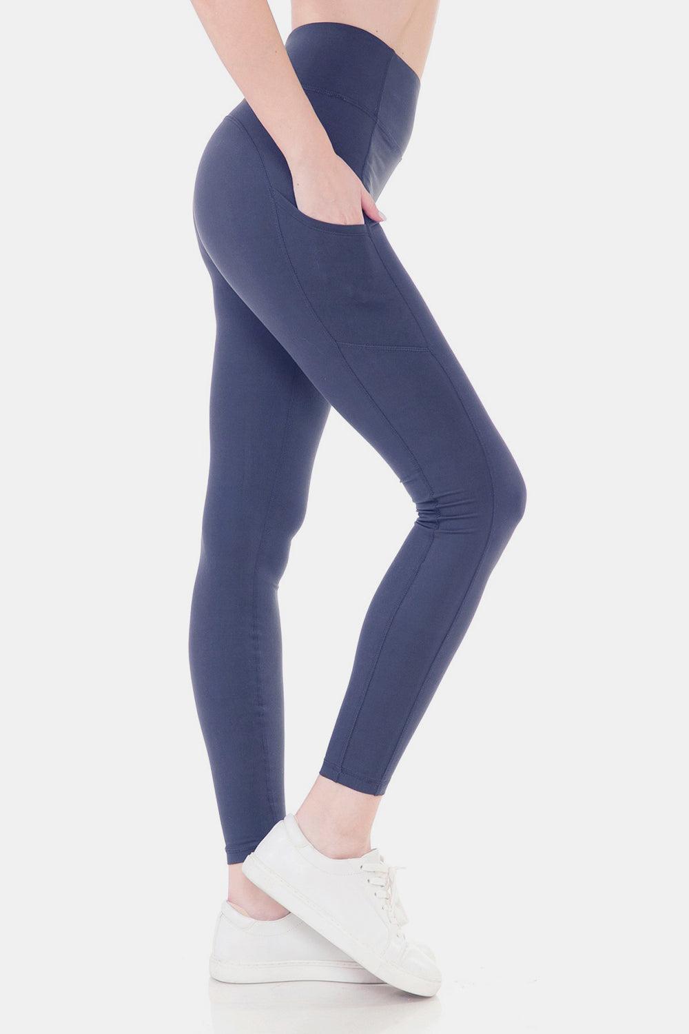 Leggings Depot High Waist Wide Waistband Leggings for Women