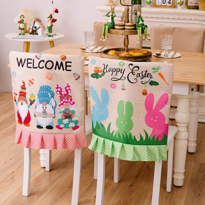 Easter Polka Dot Pleated Hem Chair Cover - Selvanelle