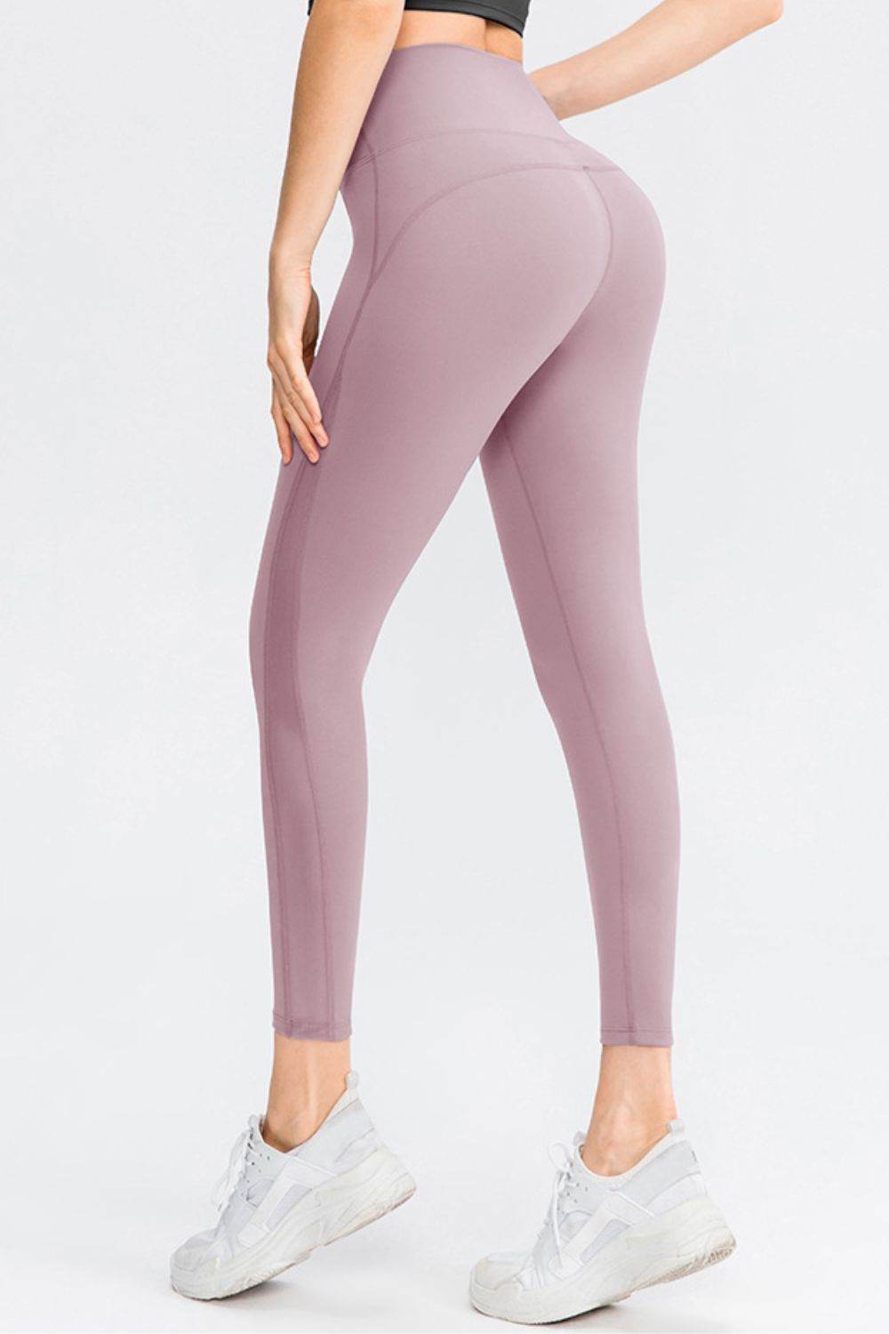 Wide Waistband Slim Fit Long Sports Pants - Selvanelle