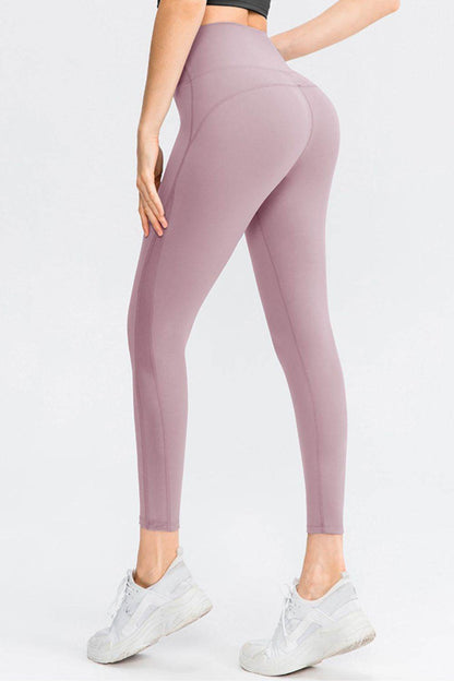 Wide Waistband Slim Fit Long Sports Pants - Selvanelle