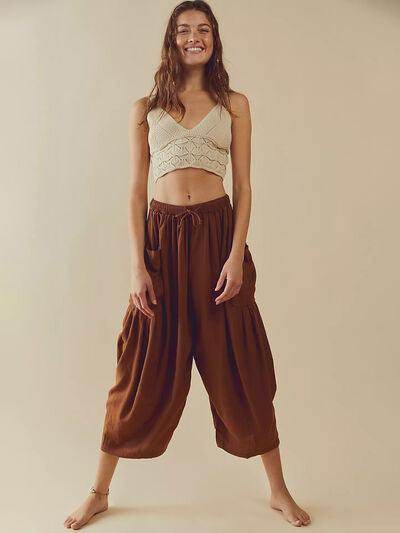 Full Size Wide Leg Pants with Pockets for Women - Selvanelle