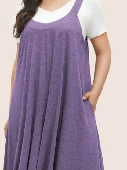 Full Size Pocketed Wide Leg Overalls - Selvanelle