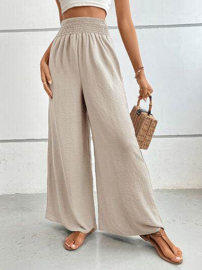 Perfee Wide Leg Pants with Pockets for Women Stylish Comfort - Selvanelle