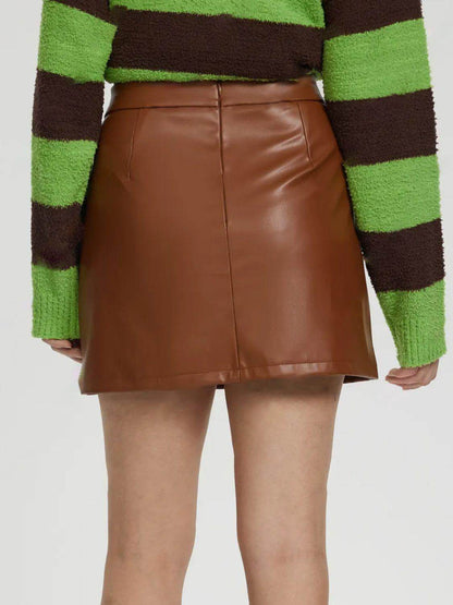Mini Skirt with Zipper for Women in Various Sizes - Selvanelle