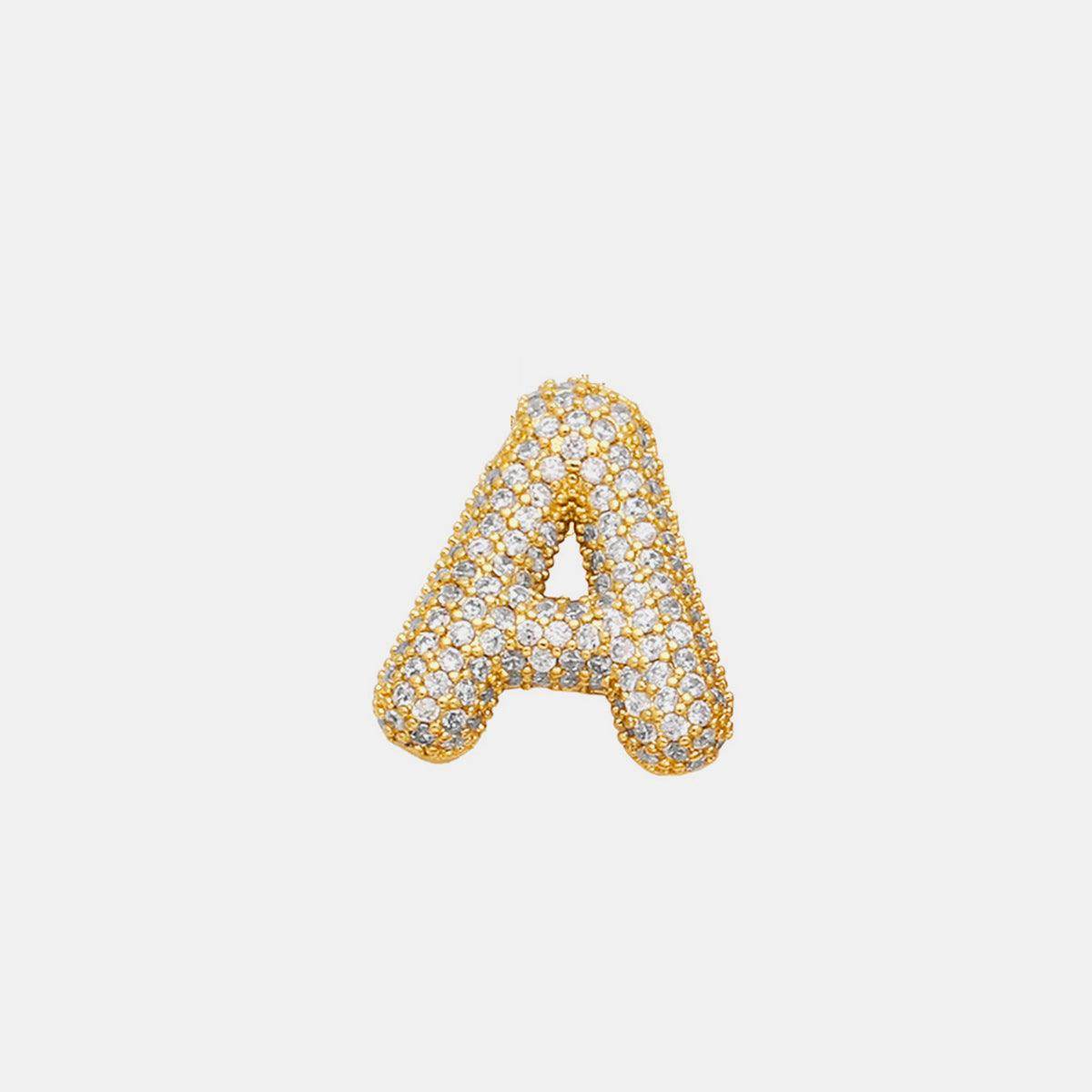 Inlaid Zircon Bubble Initial Necklace for Elegant Style - Selvanelle