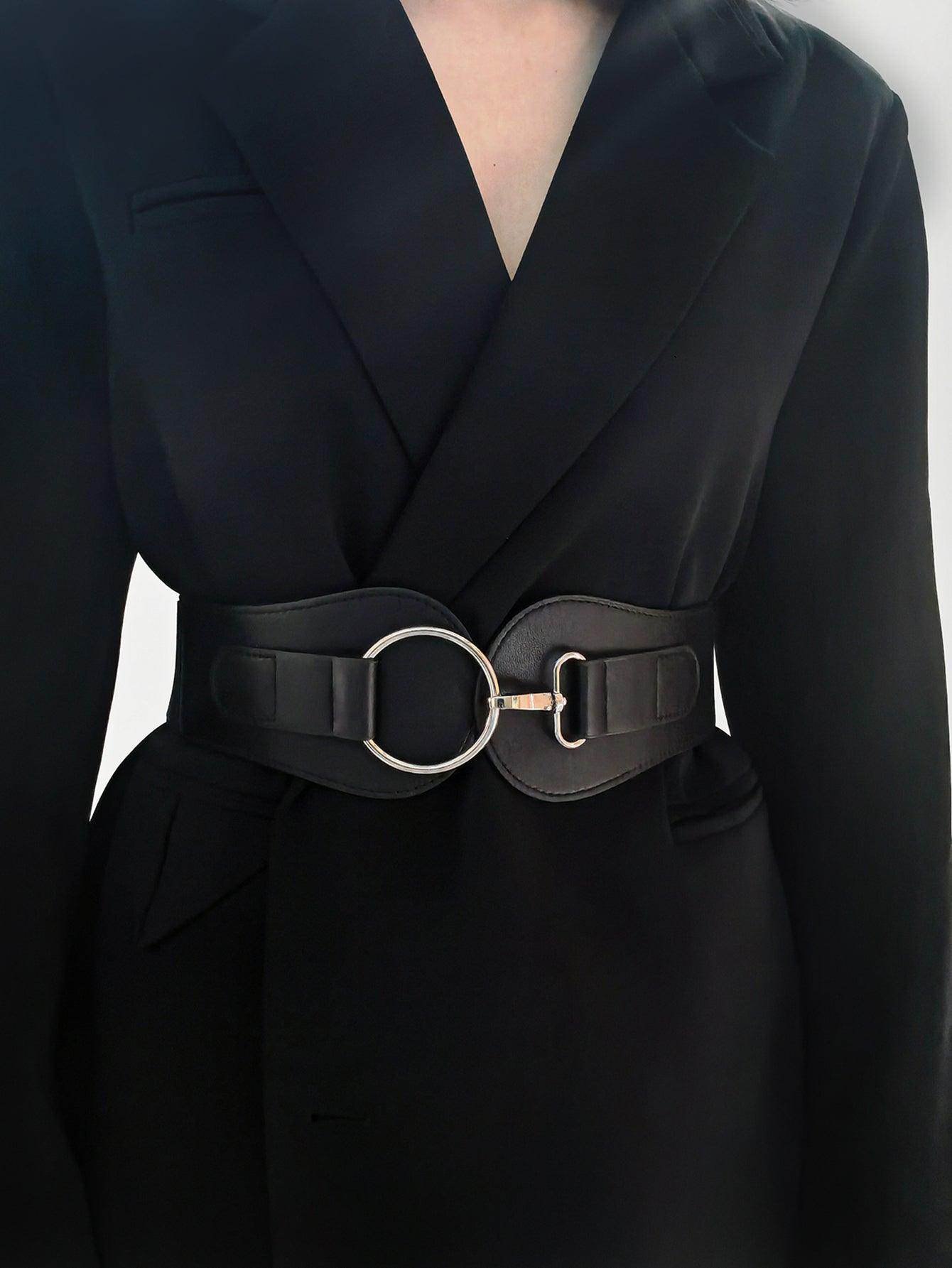 PU Elastic Wide Belt for Comfortable Fashion Fit - Selvanelle