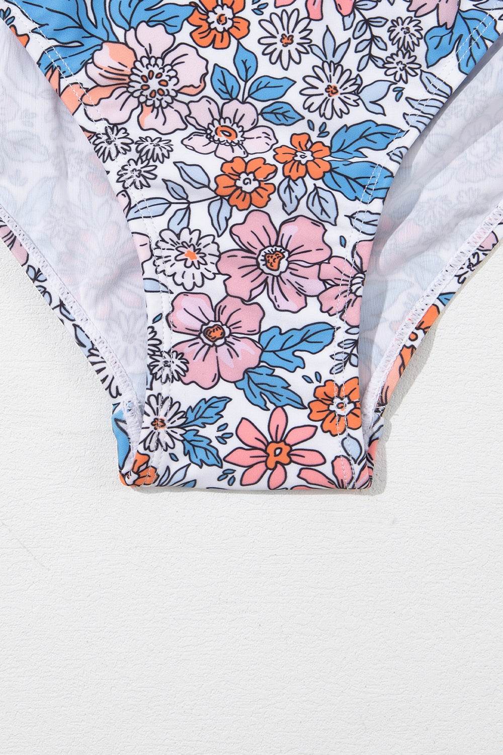 Drawstring Printed Wide Strap Swim Dress - Selvanelle