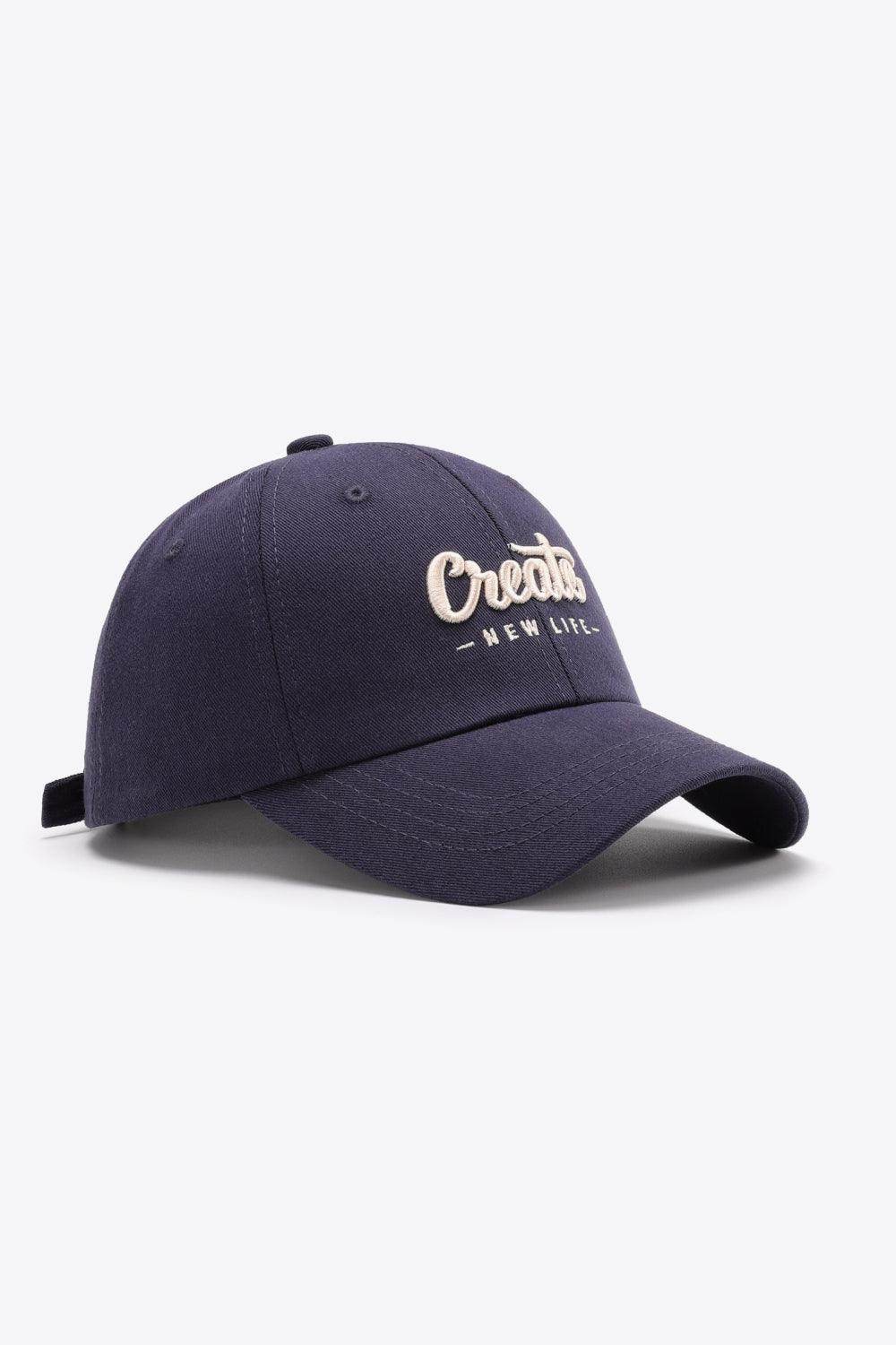 CREATE NEW LIFE Adjustable Cotton Baseball Cap for All Sizes - Selvanelle