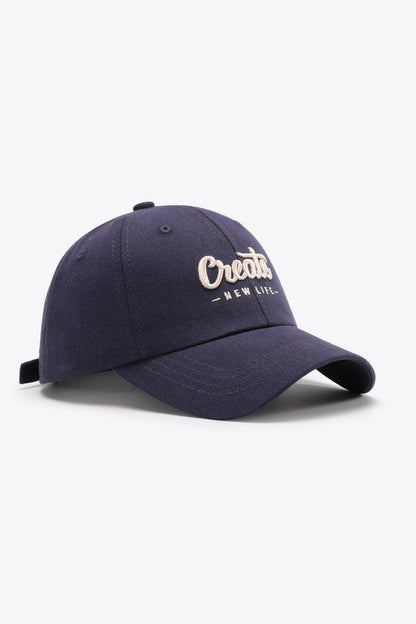 CREATE NEW LIFE Adjustable Cotton Baseball Cap for All Sizes - Selvanelle