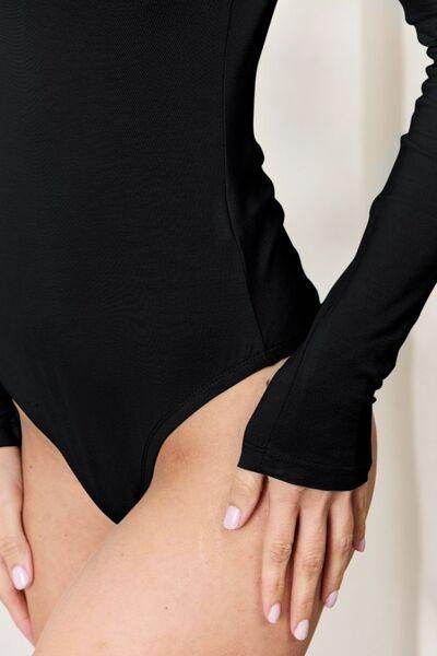 Basic Bae Full Size Round Neck Long Sleeve Bodysuit for All - Selvanelle