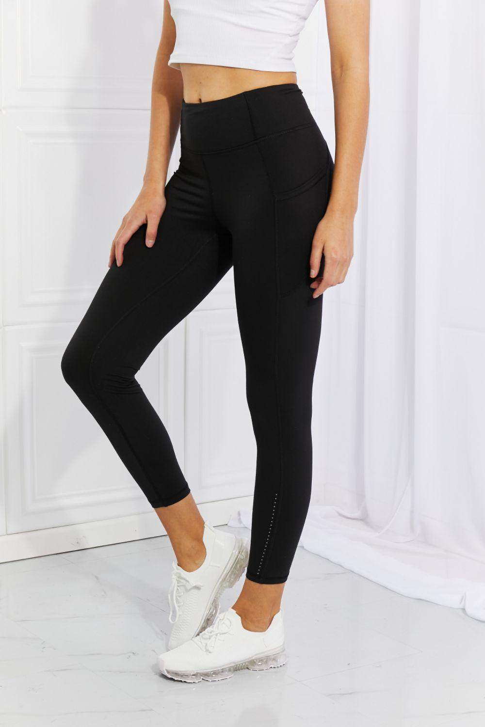 Leggings Depot Full Size Strengthen and Lengthen Reflective Dot Active Leggings - Selvanelle