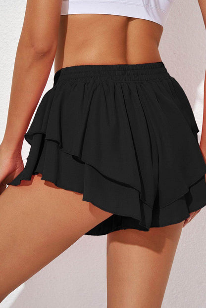 Layered Mid-Rise Waist Active Skirt for Women Fitness - Selvanelle