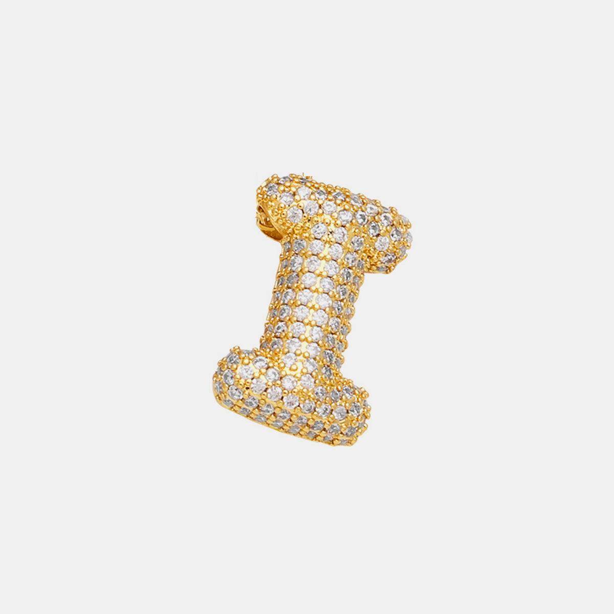 Inlaid Zircon Bubble Initial Necklace for Elegant Style - Selvanelle