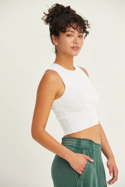 HYFVE Ribbed Knit Cropped Tank Top for Casual Style - Selvanelle