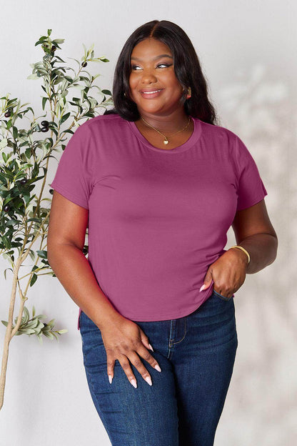 Basic Bae Full Size Round Neck Short Sleeve T-Shirt for Women - Selvanelle