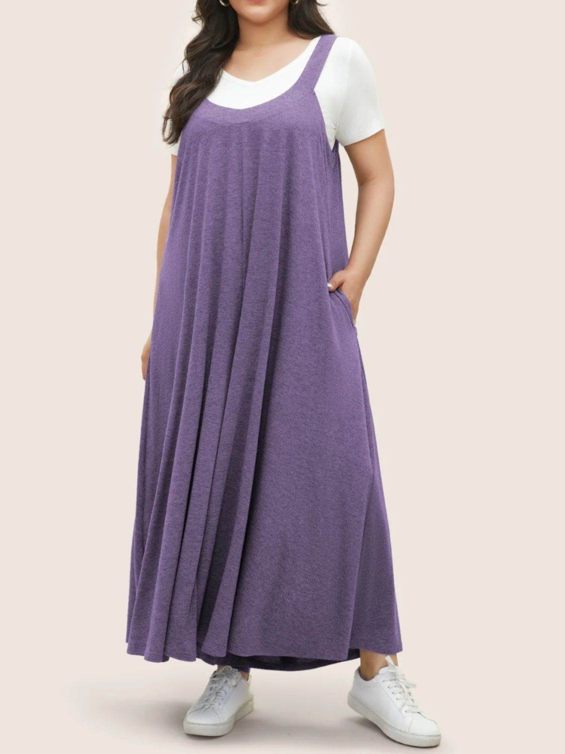 Full Size Pocketed Wide Leg Overalls - Selvanelle