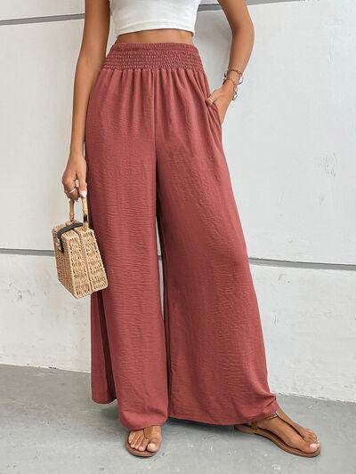 Perfee Wide Leg Pants with Pockets for Women Stylish Comfort - Selvanelle