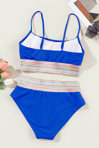 Scoop Neck Spaghetti Strap Bikini Set - Selvanelle