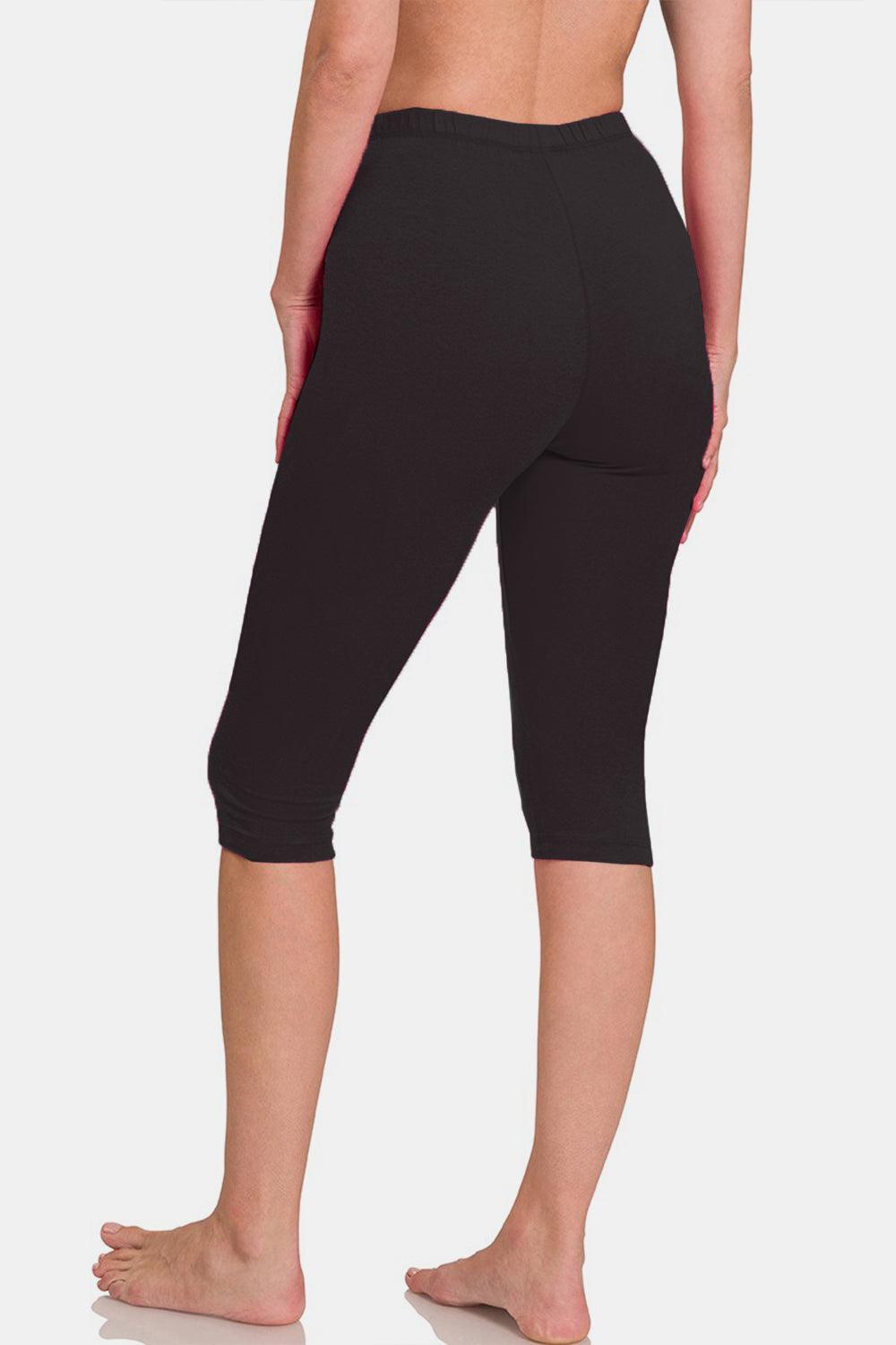 Zenana Full Size High Waist Capris for Women Comfort