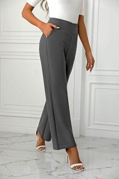 High Waist Straight Leg Pants for Women in Various Sizes - Selvanelle