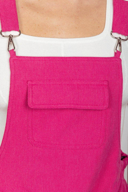 Very J Adjustable Suspender Overalls with Pockets for Women - Selvanelle