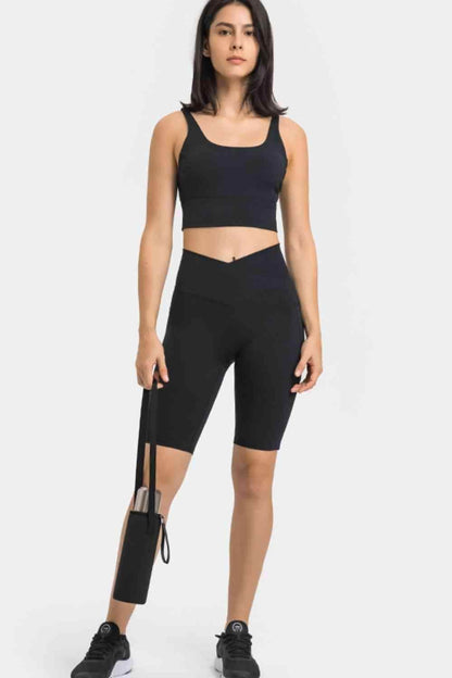 Millennia High Waist Biker Shorts with Pockets for Women - Selvanelle