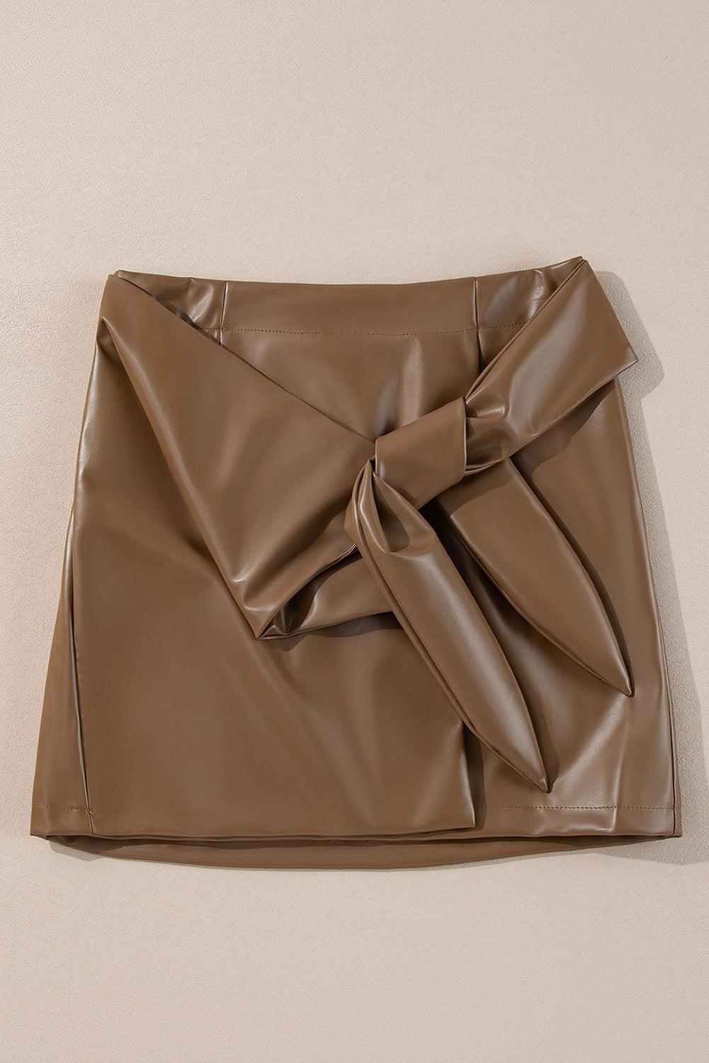 Bowknot Elastic Waist Mini Skirt for Stylish Comfort