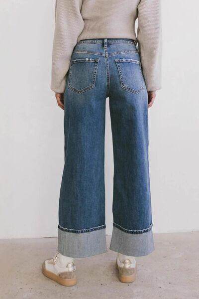Stylish Straight Leg Jeans with Pockets for All Sizes - Selvanelle