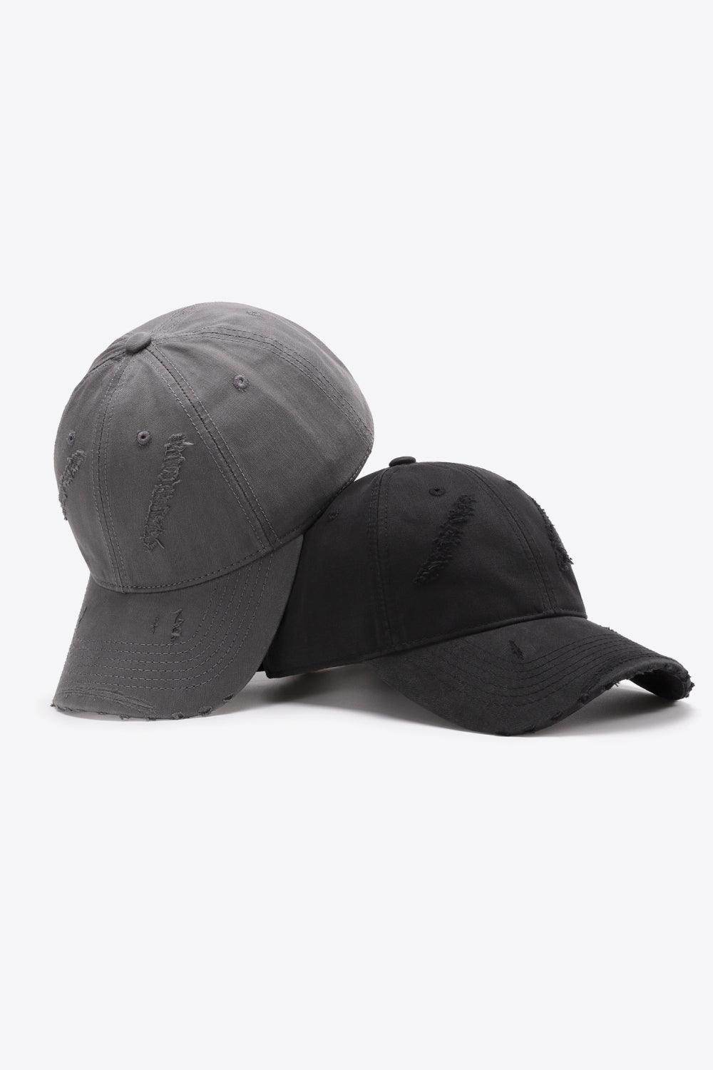 Distressed Adjustable Baseball Cap for Casual Style - Selvanelle