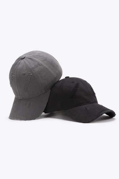 Distressed Adjustable Baseball Cap for Casual Style - Selvanelle