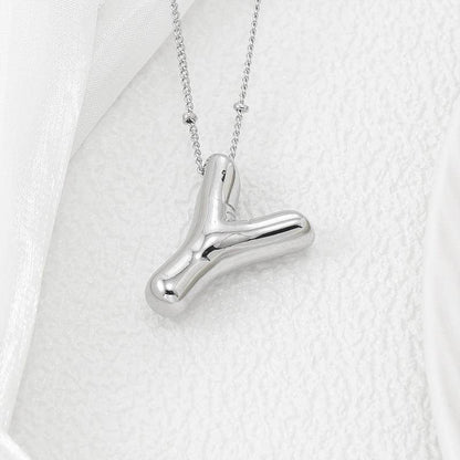 Copper Bubble Letter Pendant Necklace for Stylish Personalization - Selvanelle