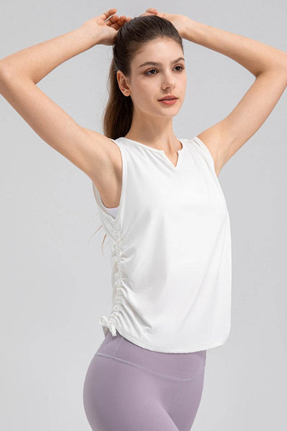 Notched Wide Strap Active Tank - Selvanelle
